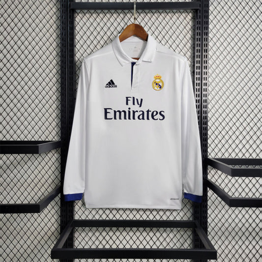 Real Madrid 2016/17 Home Long Sleeve Jersey