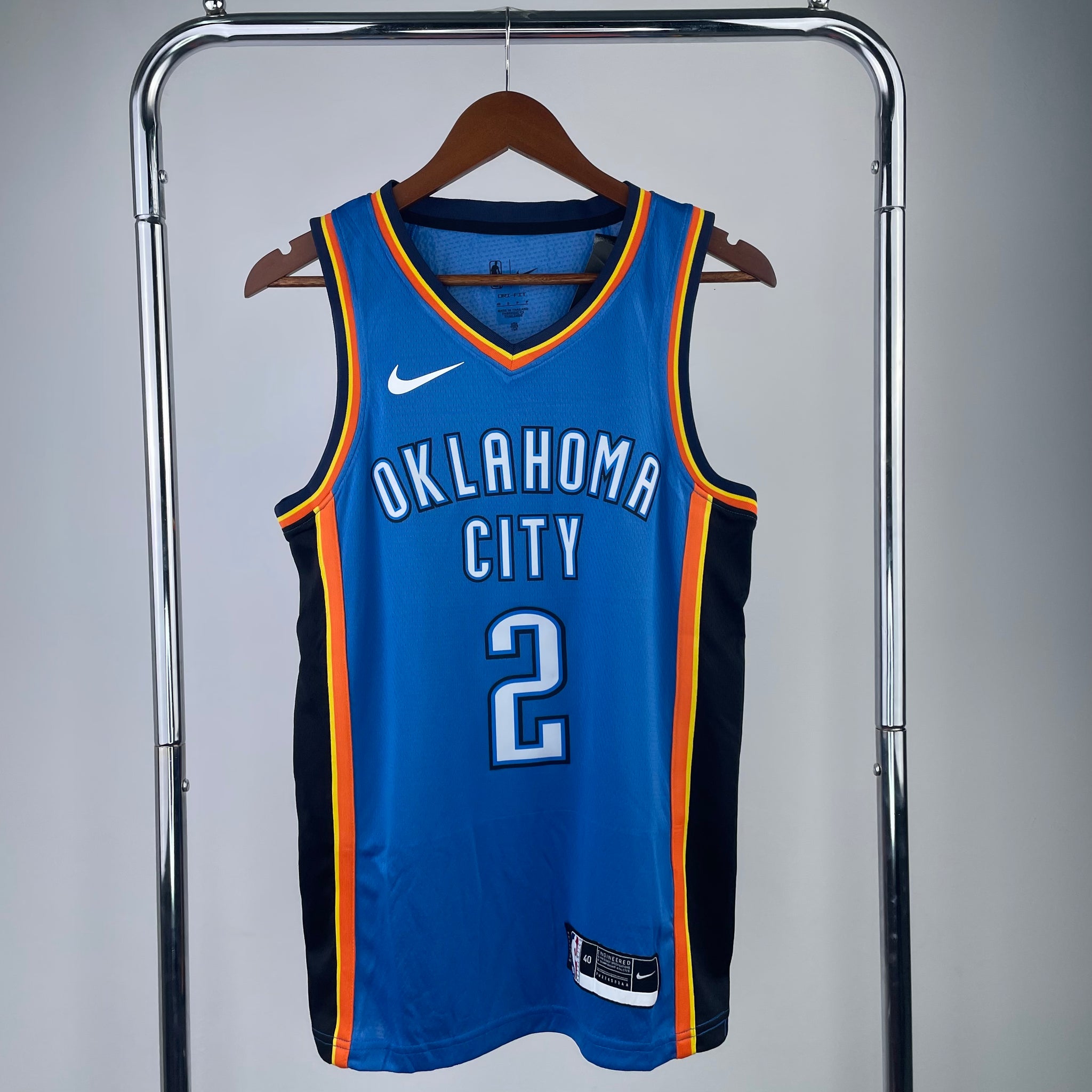 Oklahoma City Thunder 2022-23 Blue Swingman Jersey - ICON EDITION