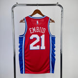 Philadelphia 76ers 2022-23 Jordan Brand Red Swingman Jersey - Statement Edition