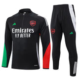 Arsenal 2024/25 Black/Green/Red Half-zip Tracksuit Set