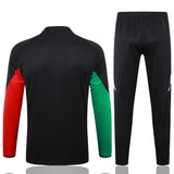 Arsenal 2024/25 Black/Green/Red Half-zip Tracksuit Set