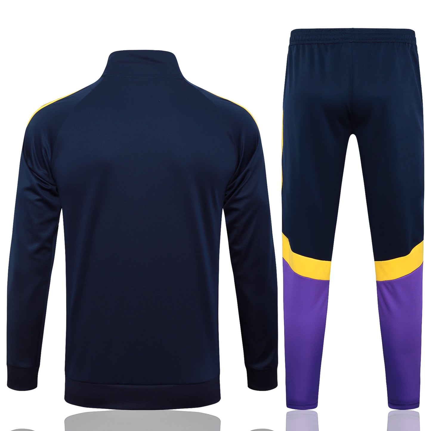 Real Madrid 2024-25 Classic Purple Yellow and Navy Full-Zip Tracksuit Set