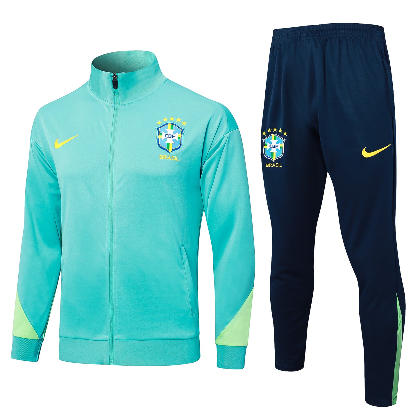 Brazil 2024 Light Green Full-Zip Tracksuit Set