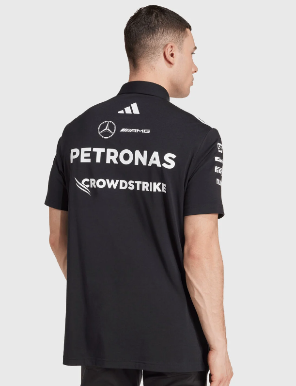 Mercedes 2025 F1 Black Polo Shirt