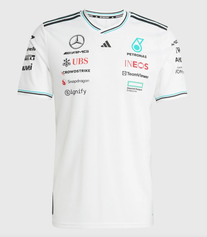 Mercedes 2025 F1 Team White Tee Shirt