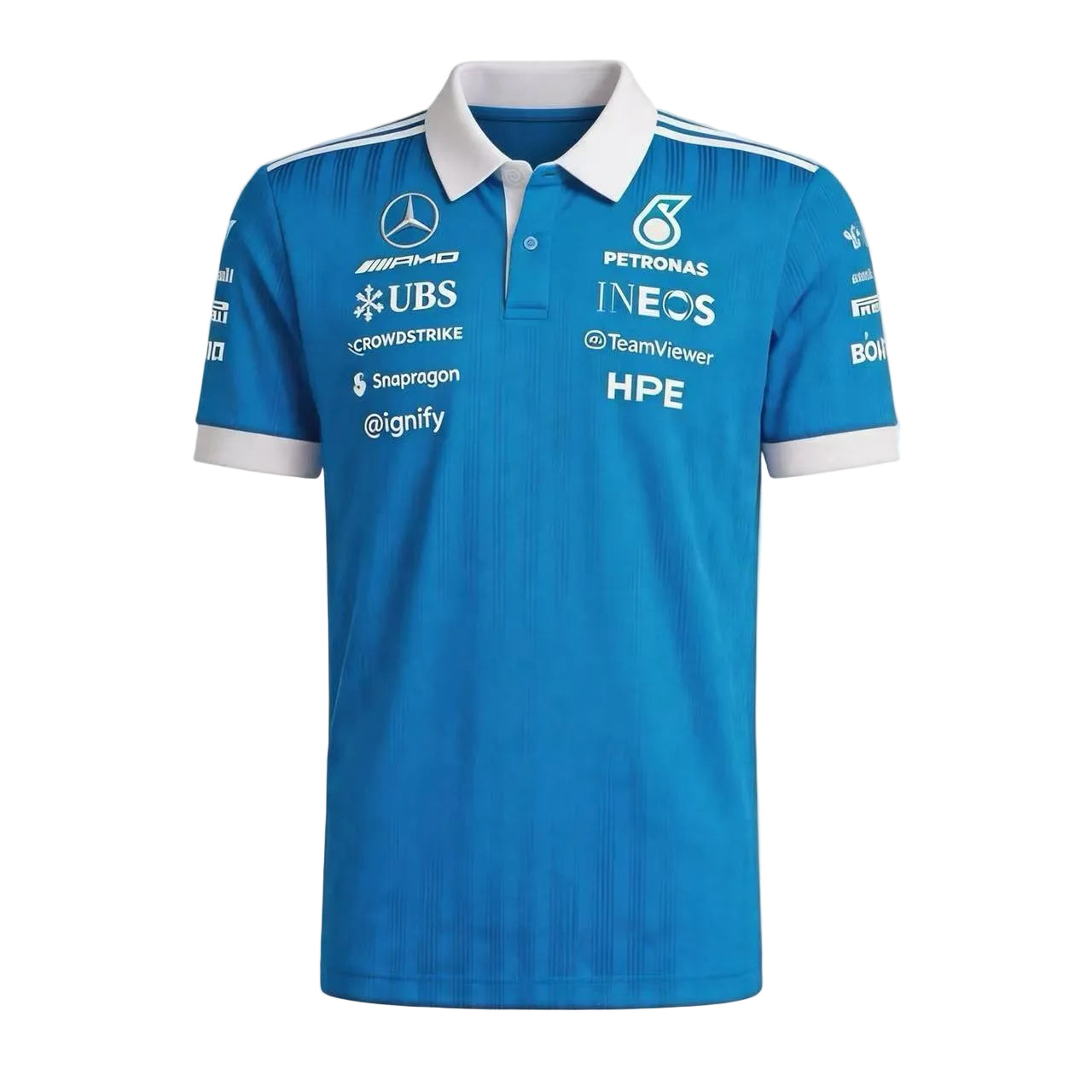 Mercedes 2026 Blue F1 Polo Shirt