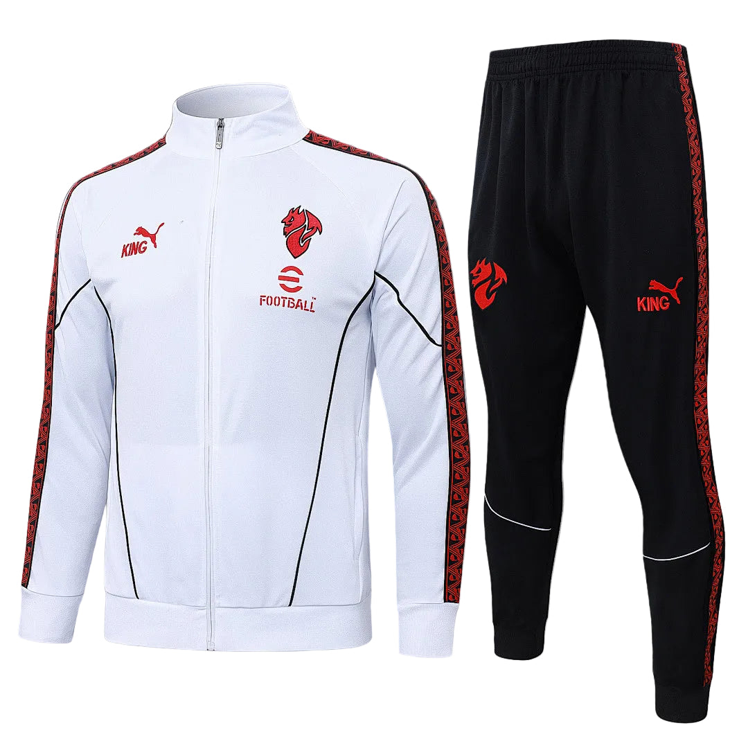 AC Milan 2026 White Full-Zip Tracksuit Set
