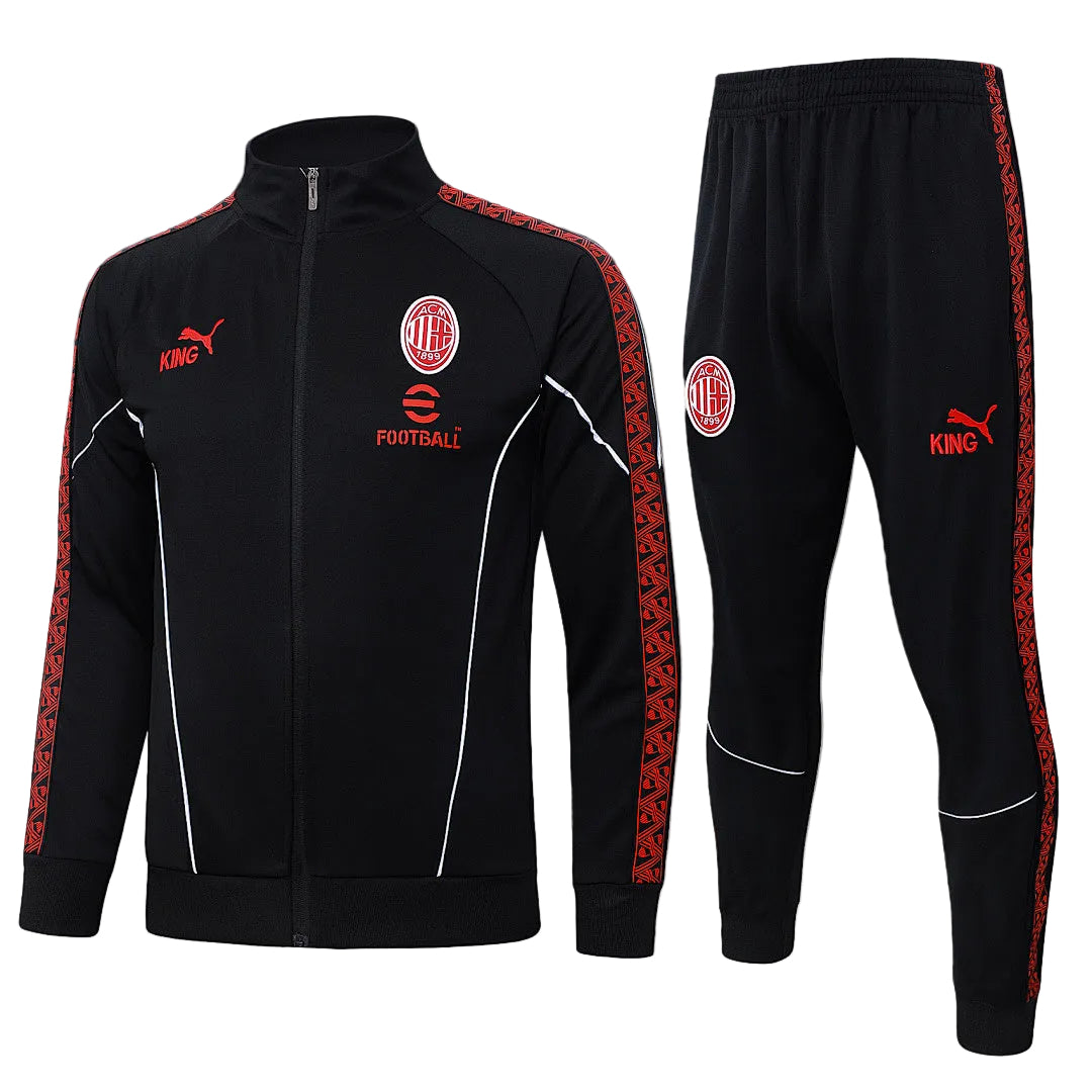 AC Milan 2026 Black Full-Zip Tracksuit Set