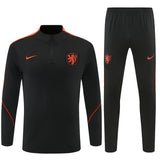 Netherlands 2026/27 Black Half-Zip Tracksuit Set