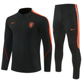 Netherlands 2026/27 Black Half-Zip Tracksuit Set