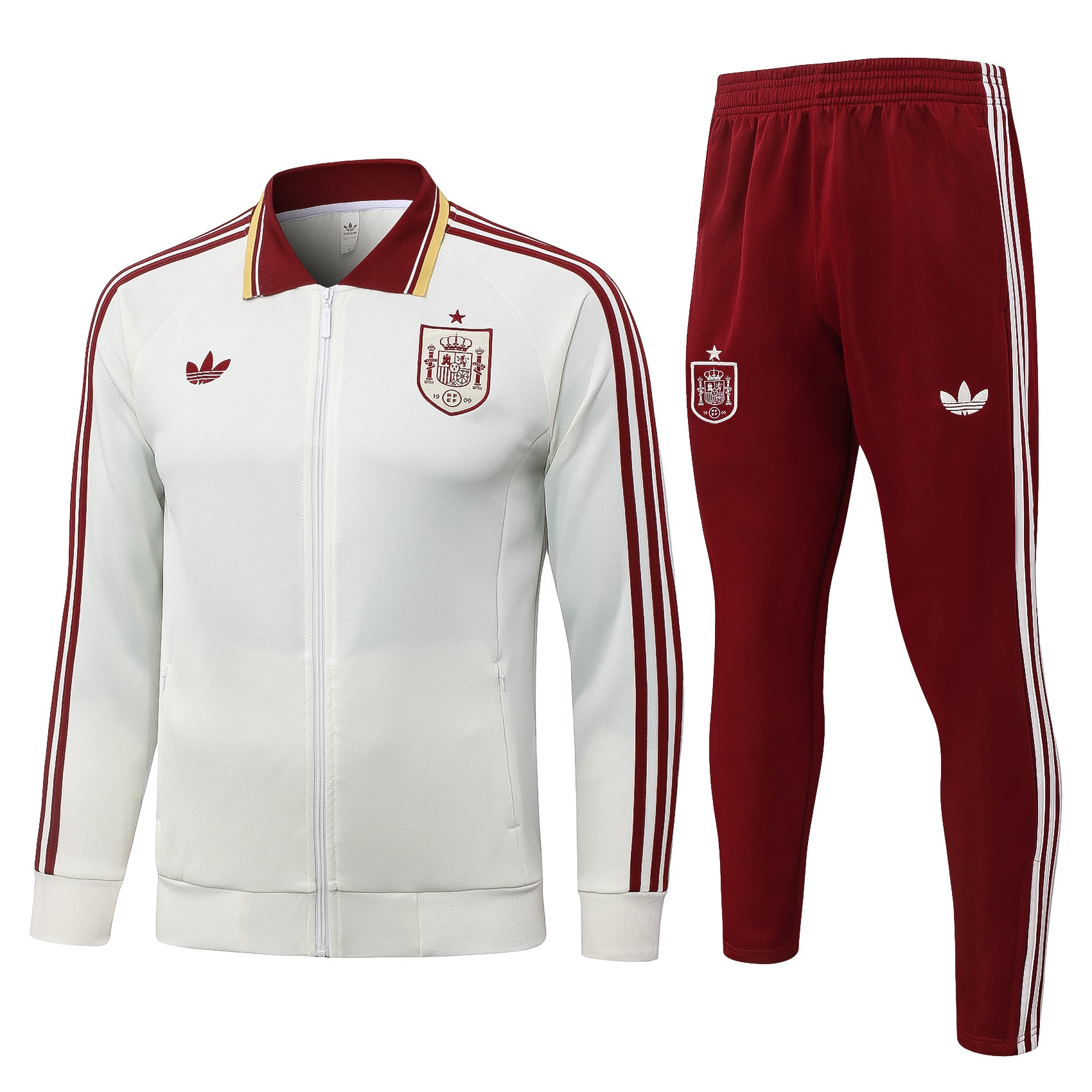 Spain 2026/27 White Full-Zip Tracksuit Set