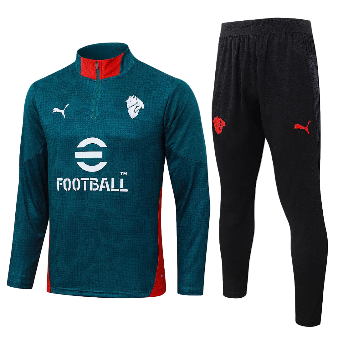 AC Milan 2026 Green Half-Zip Tracksuit Set