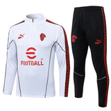 Ac Milan 2026 White Half-Zip Tracksuit Set