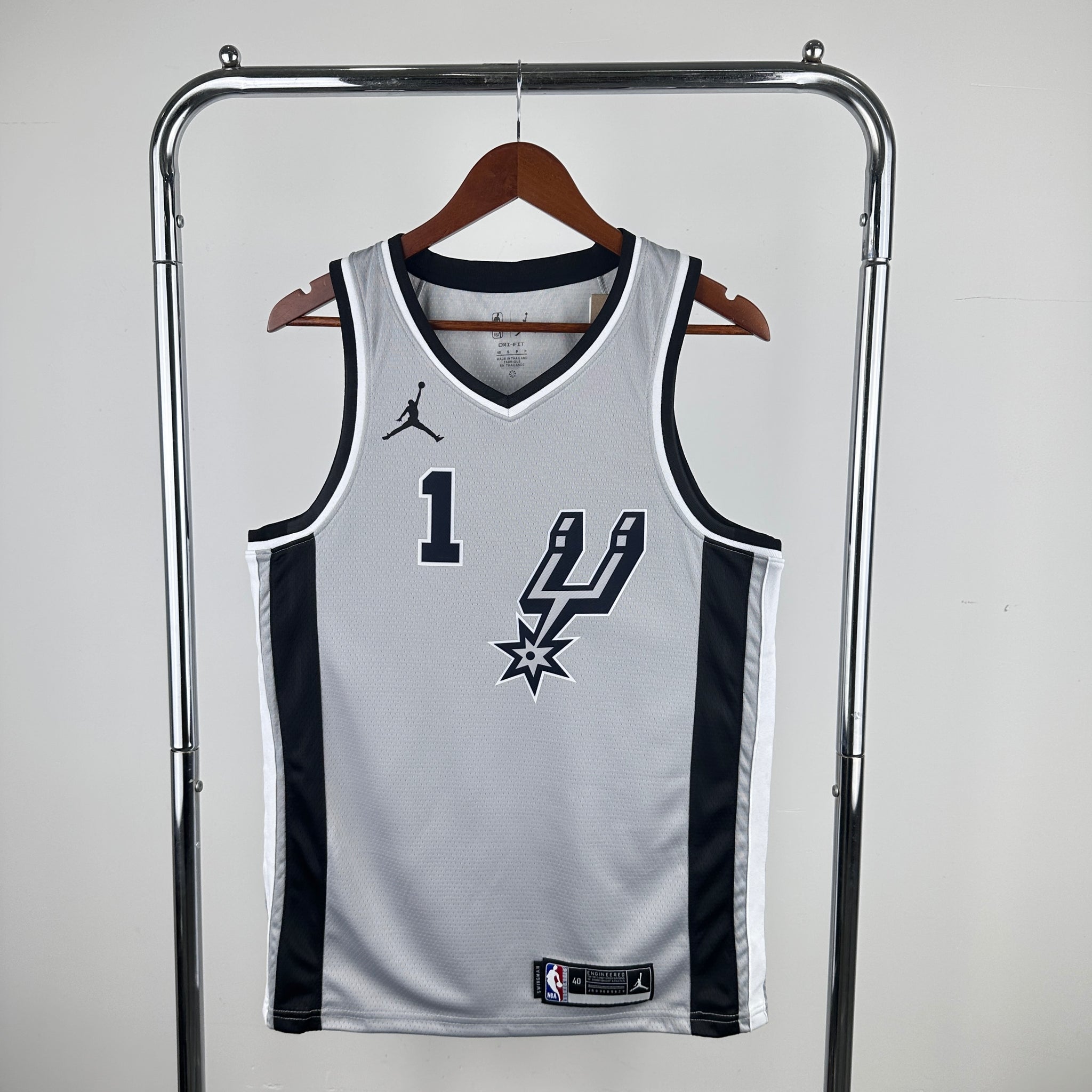 San Antonio Spurs 2021-22 Jordan Brand Grey Swingman Jersey - Statement Edition