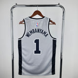 San Antonio Spurs 2021-22 Jordan Brand Grey Swingman Jersey - Statement Edition
