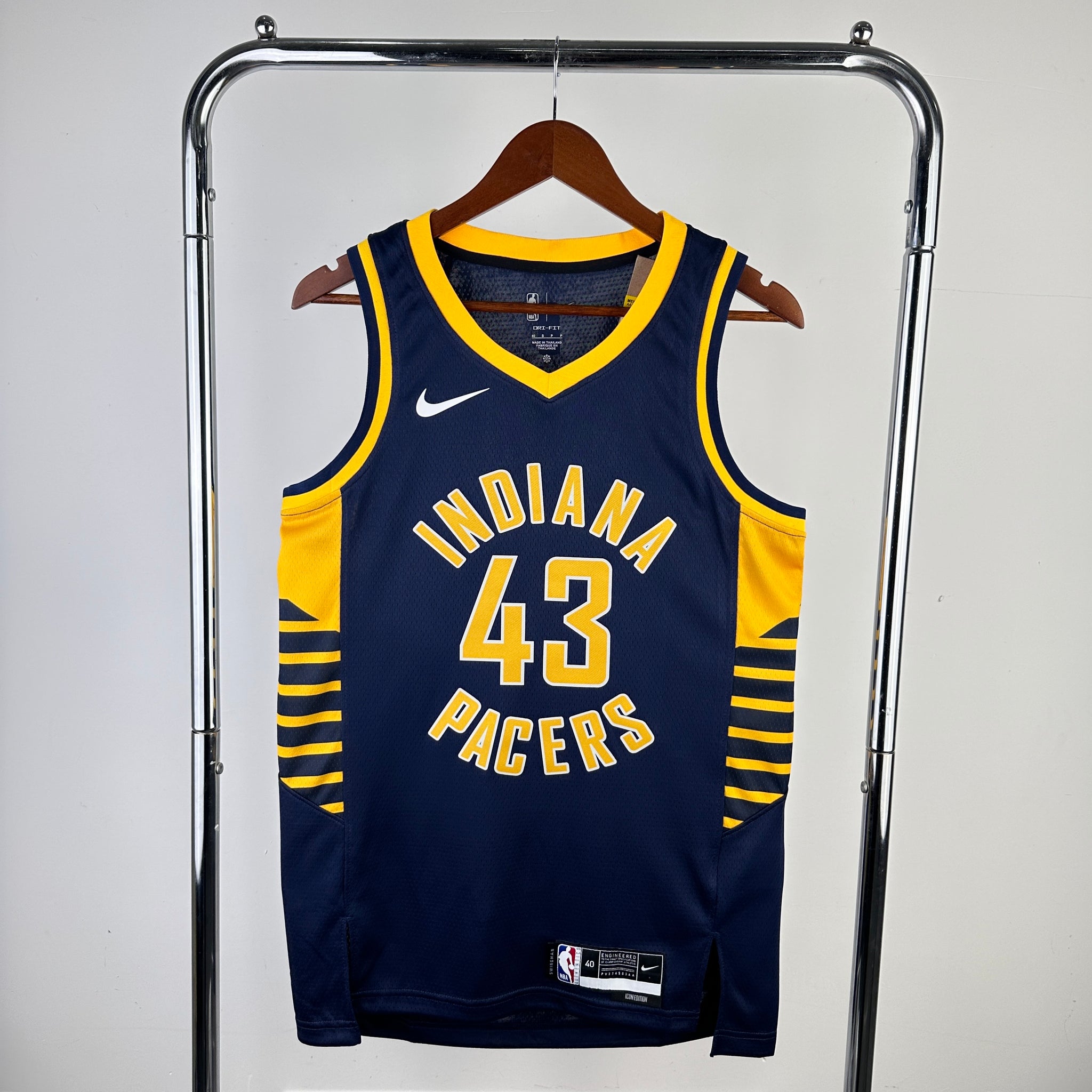 Indiana Pacers 2023-24 Black Swingman Jersey - Icon Edition