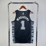 San Antonio Spurs 2023-24 Jordan Brand Black Swingman Jersey - Statement Edition