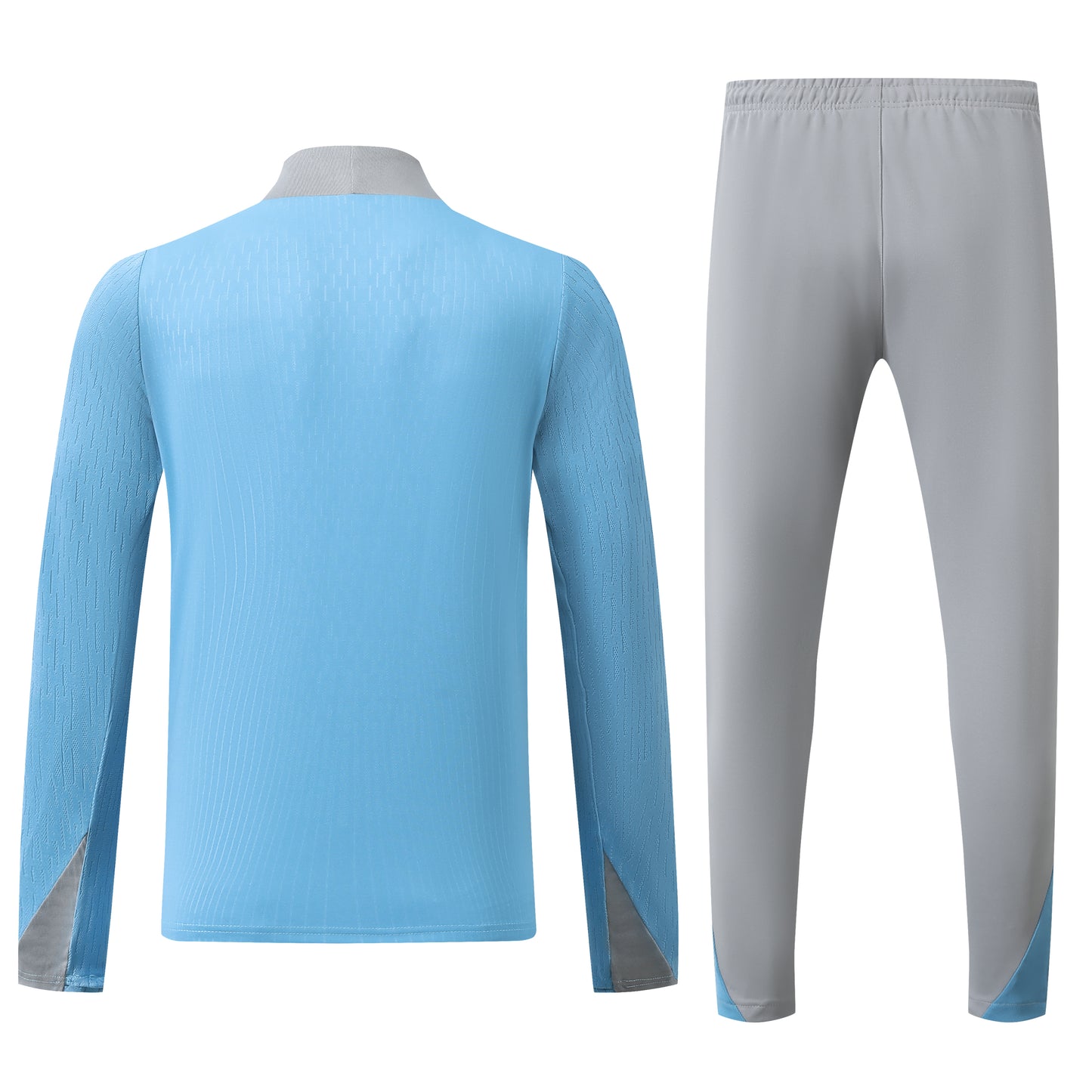 Atlético Madrid 2024/25 Grey and Blue Half-zip Training Tracksuit Set