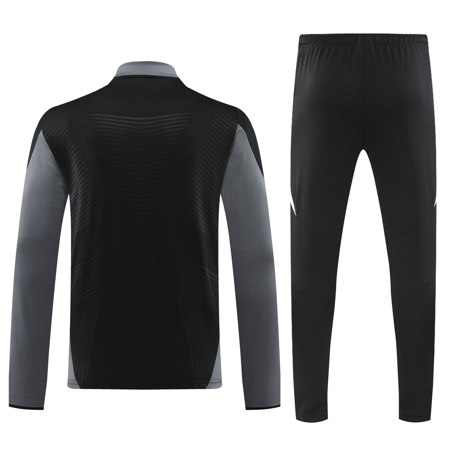 Manchester United 2024/25 Black and Grey Half-Zip Training Tracksuit Set