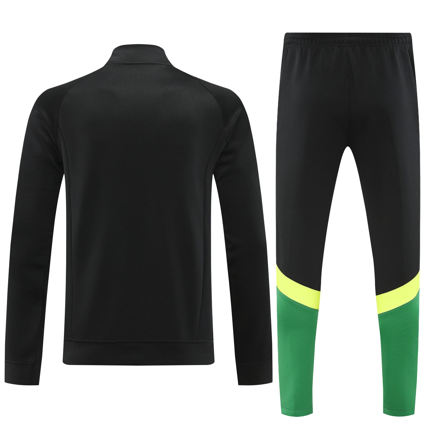 Manchester United 2024/25 Black Green and Yellow Full-Zip Tracksuit Set