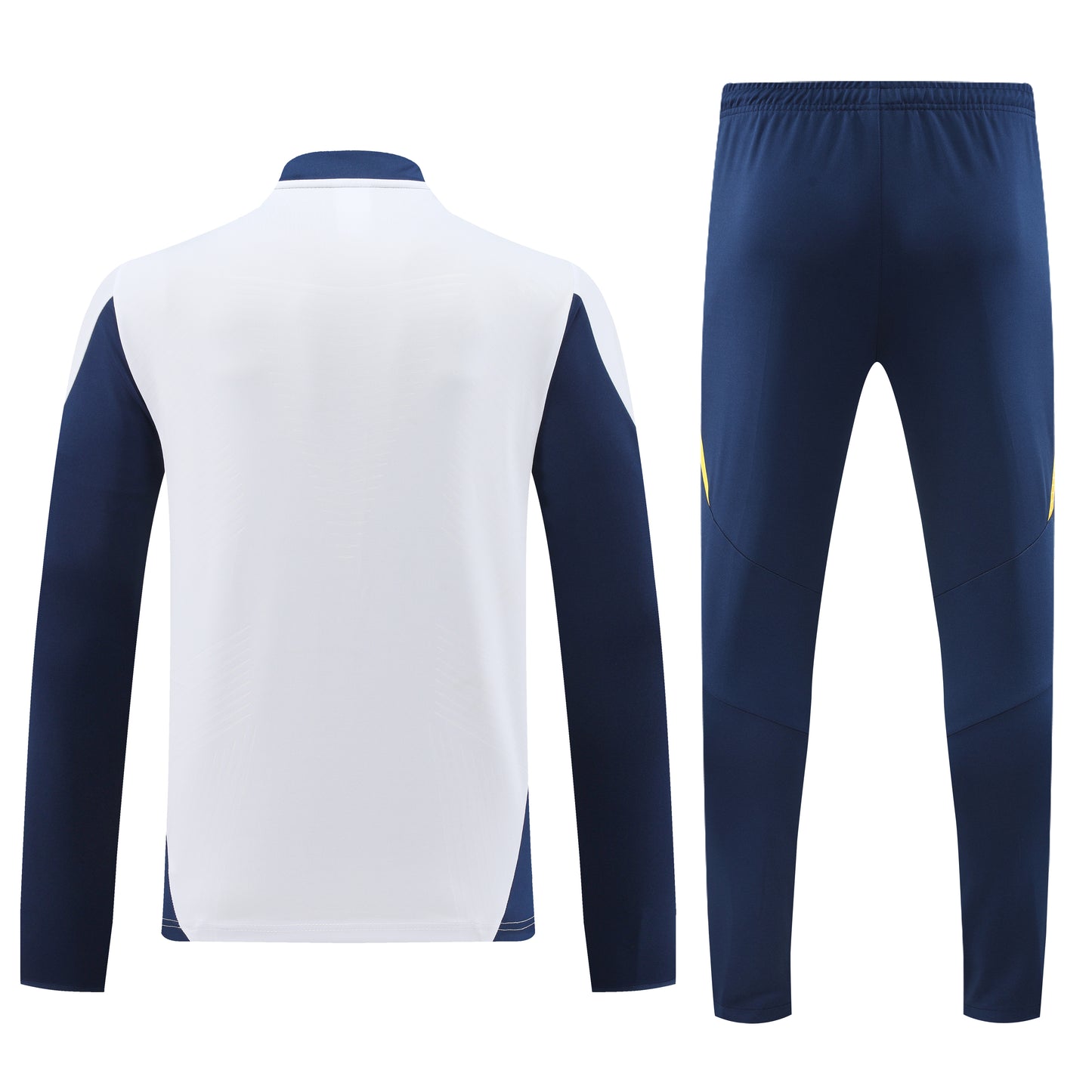 Real Madrid 2024-25 White and Navy Half-Zip Training Tracksuit Set
