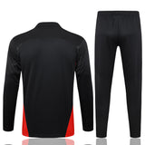 AC Milan 2024/25 Black Halfzip Tracksuit Set
