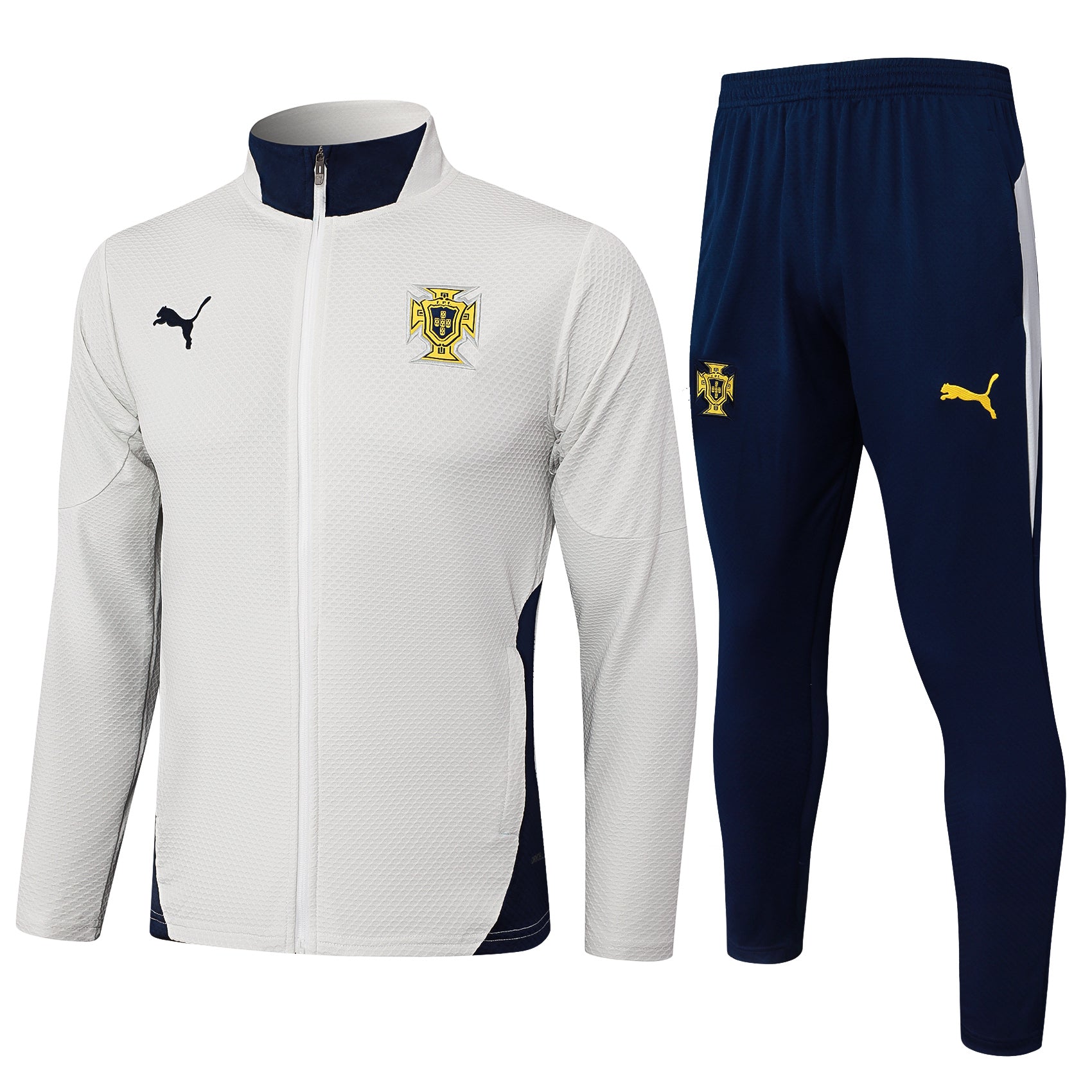 Portugal 2025/26 White Full-zip Training Tracksuit Set