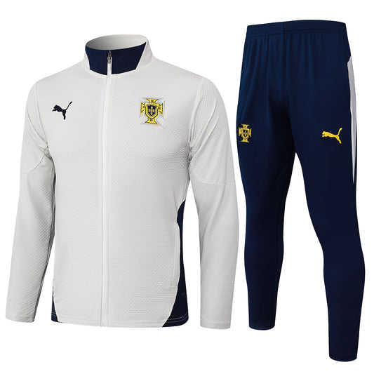 Portugal 2025/26 White Full-zip Training Tracksuit Set