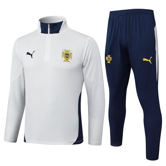 Portugal 2025/26 White Halfzip Training Tracksuit Set