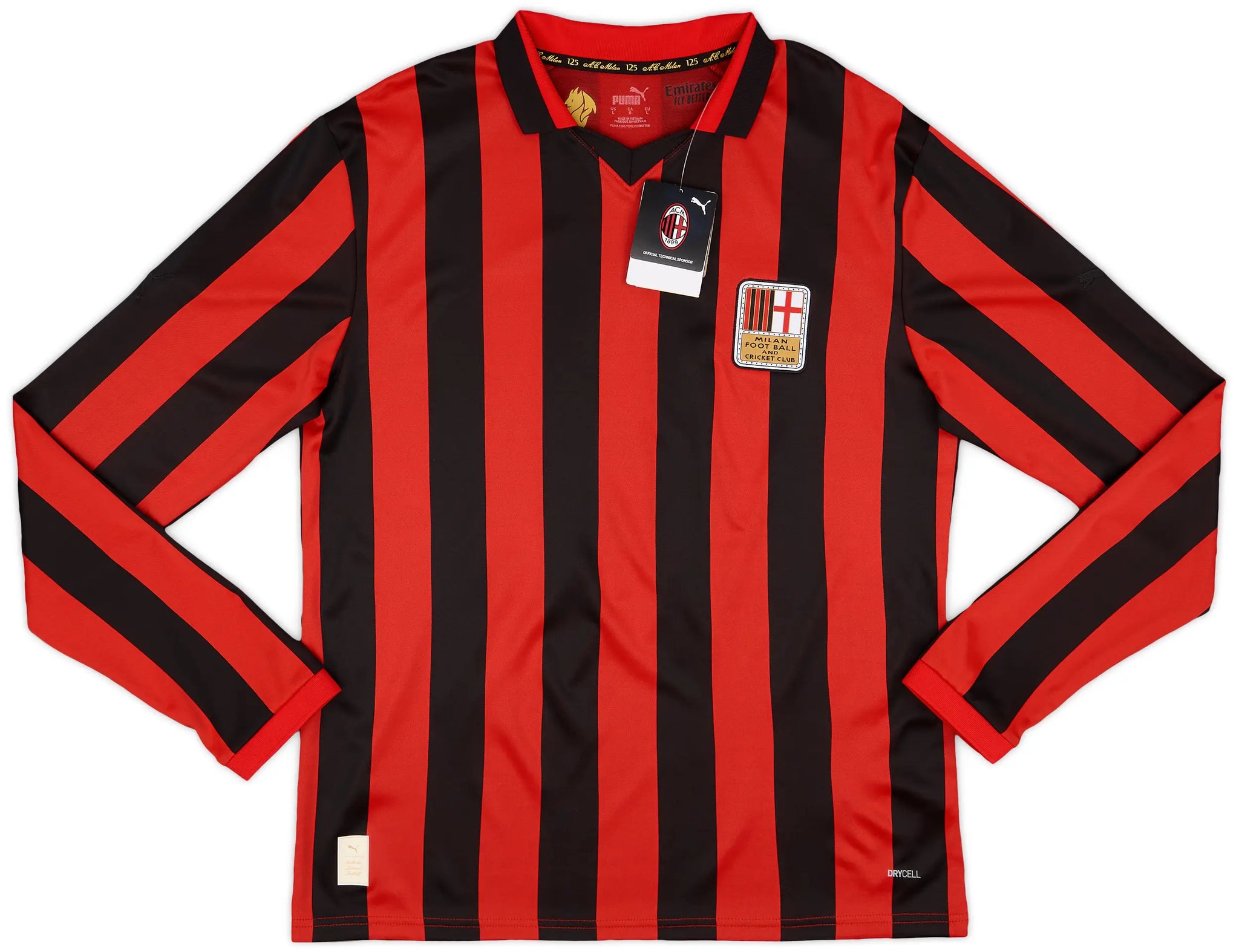 AC Milan 2024/25 125th Anniversary Home Long Sleeve Fan Version Jersey