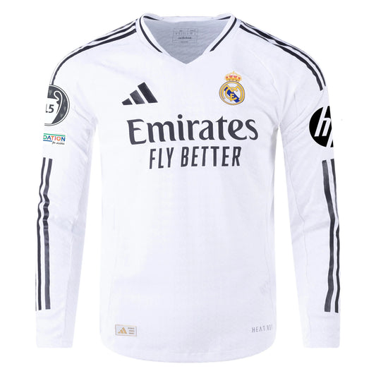 Real Madrid 2024/25 Home Long Sleeve Player Version Jersey