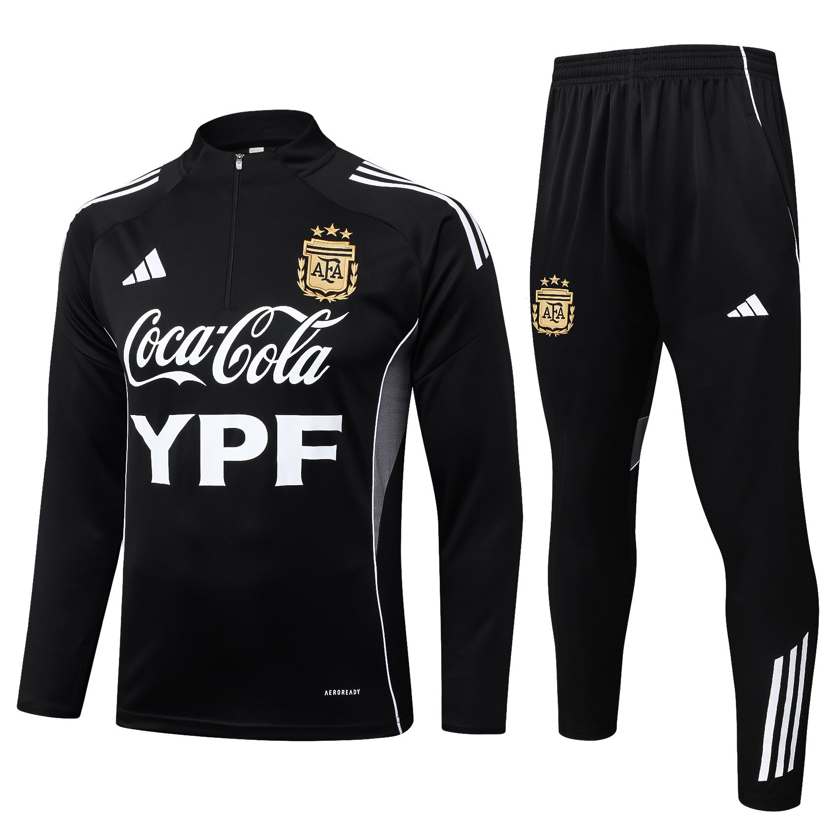 Argentina 2025/26 Black Half-Zip Tracksuit Set