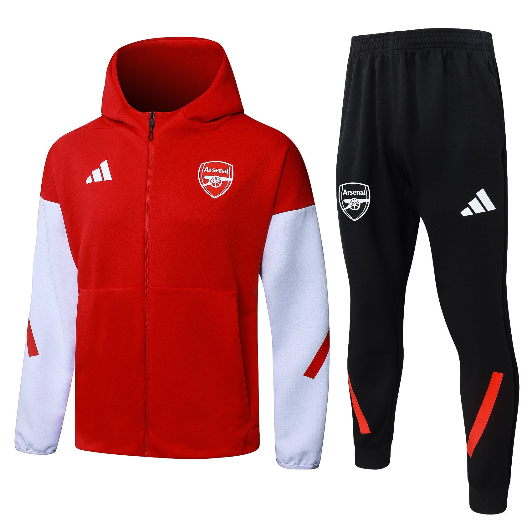 Arsenal 2025/26 Red Hoodie Tracksuit Set