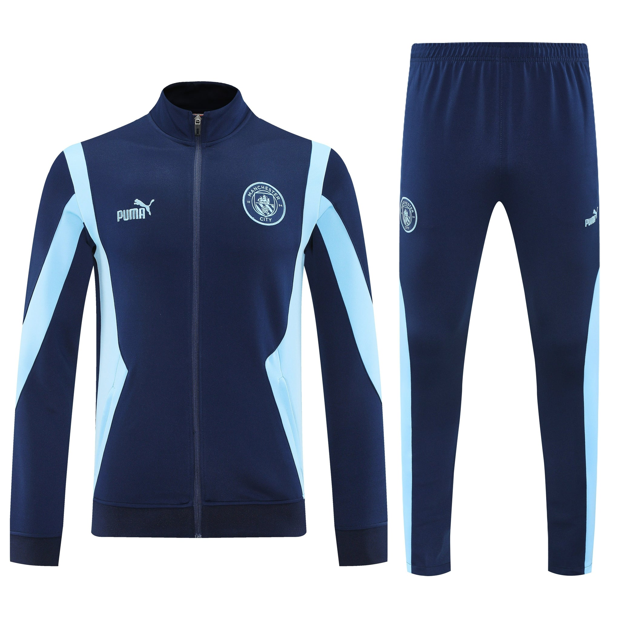 Manchester City 2025/26 Blue Full-Zip Tracksuit Set