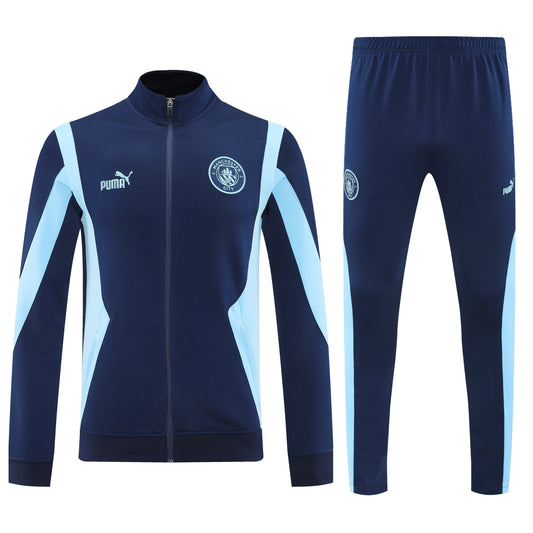 Manchester City 2025/26 Blue Full-Zip Tracksuit Set