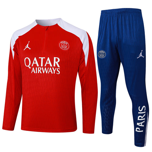 Paris 2025/26 Red Half-Zip Training Tracksuit Set