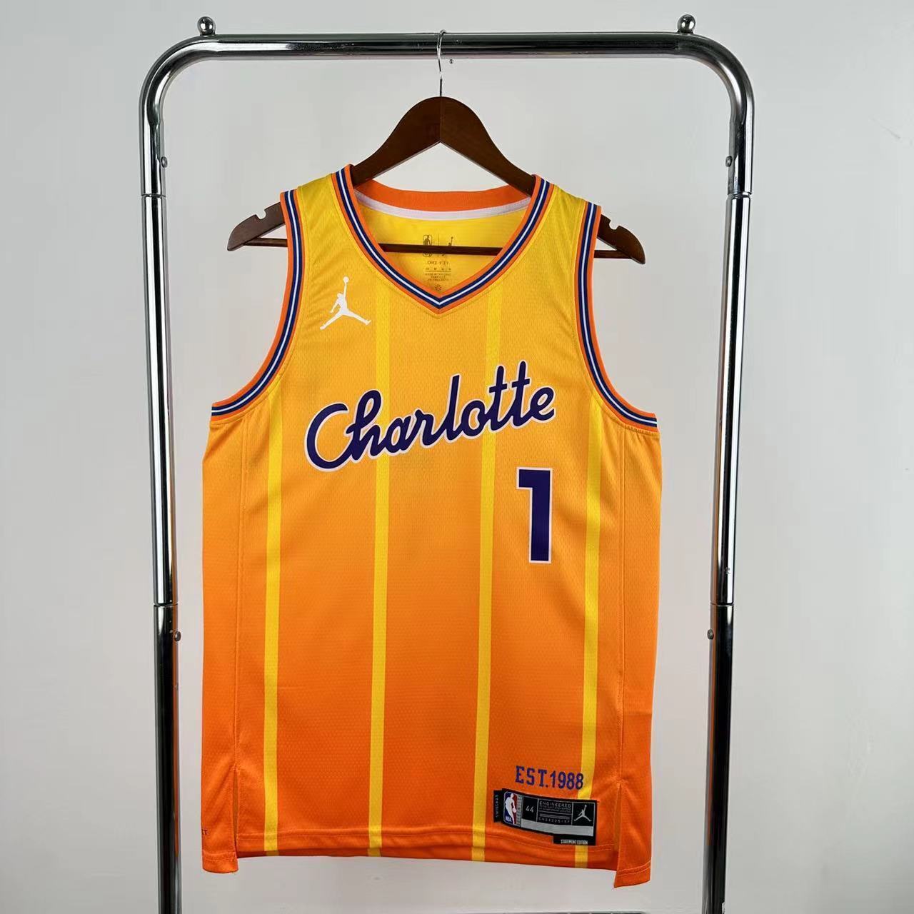 Charlotte Hornets 2025-26 Yellow Swingman Jersey - City Edition