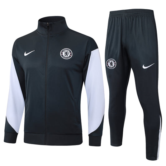 Chelsea 2025/26 Grey Full-Zip Tracksuit Set
