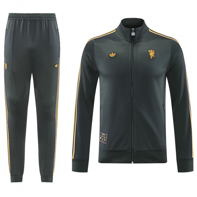 Manchester United 2025/26 Grey Full-Zip Tracksuit Set