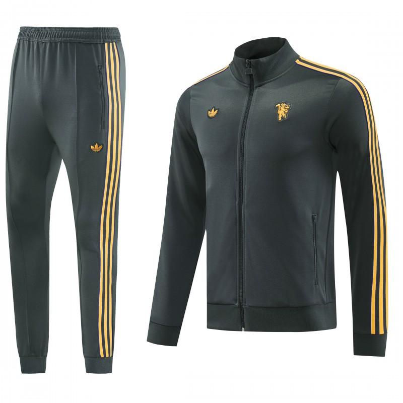 Manchester United 2025/26 Grey Full-Zip Tracksuit Set