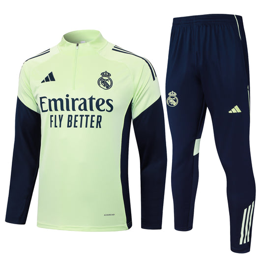 Real Madrid 2025/26 Green Half-Zip Training Tracksuit Set