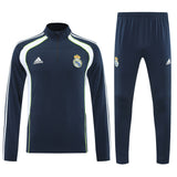 Real Madrid 2025/26 Navy and White Half-Zip Tracksuit Set
