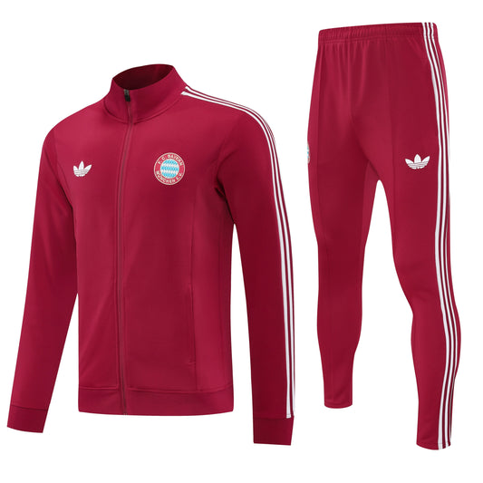 Bayern Munich 2025/26 Red Full-Zip Tracksuit Set