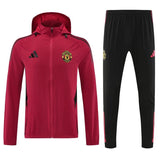 Manchester united 2025/26 Red Full-Zip Tracksuit Hoodie Set