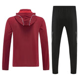 Bayern Munich 2025/26 Red Full-Zip Hoodie Tracksuit Set