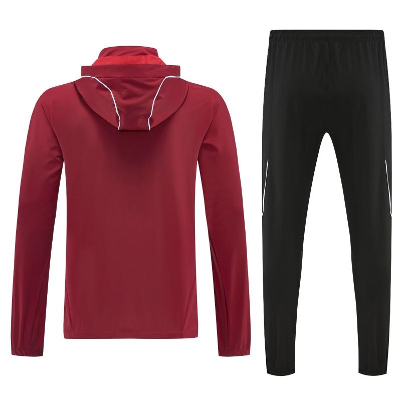 Bayern Munich 2025/26 Red Full-Zip Hoodie Tracksuit Set