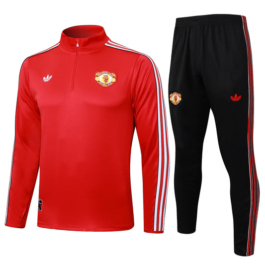 Manchester United 2025/26 Red Half-Zip Training Tracksuit Set