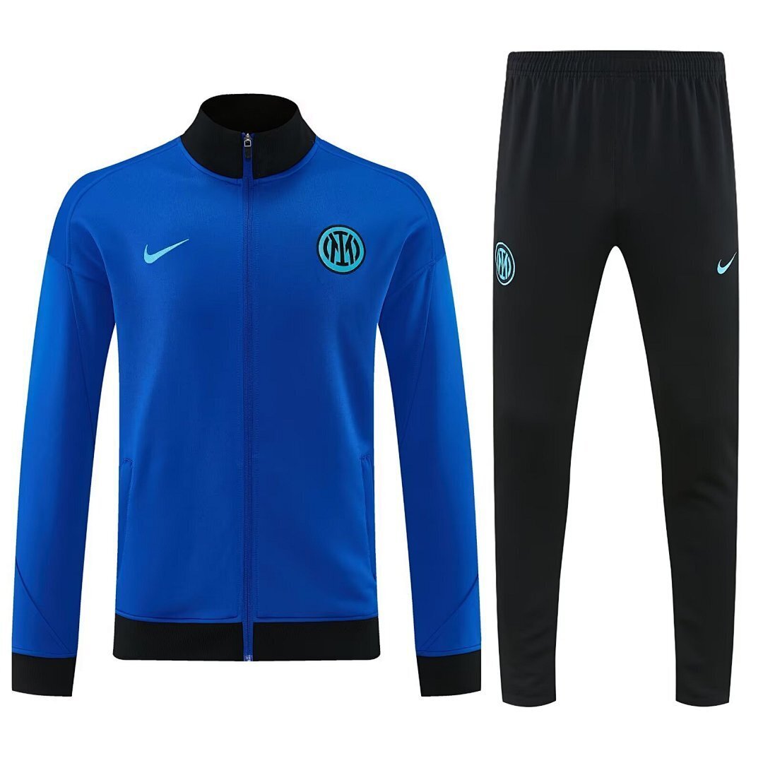 Inter Milan 2025/26 Blue and Black Full-Zip Tracksuit Set