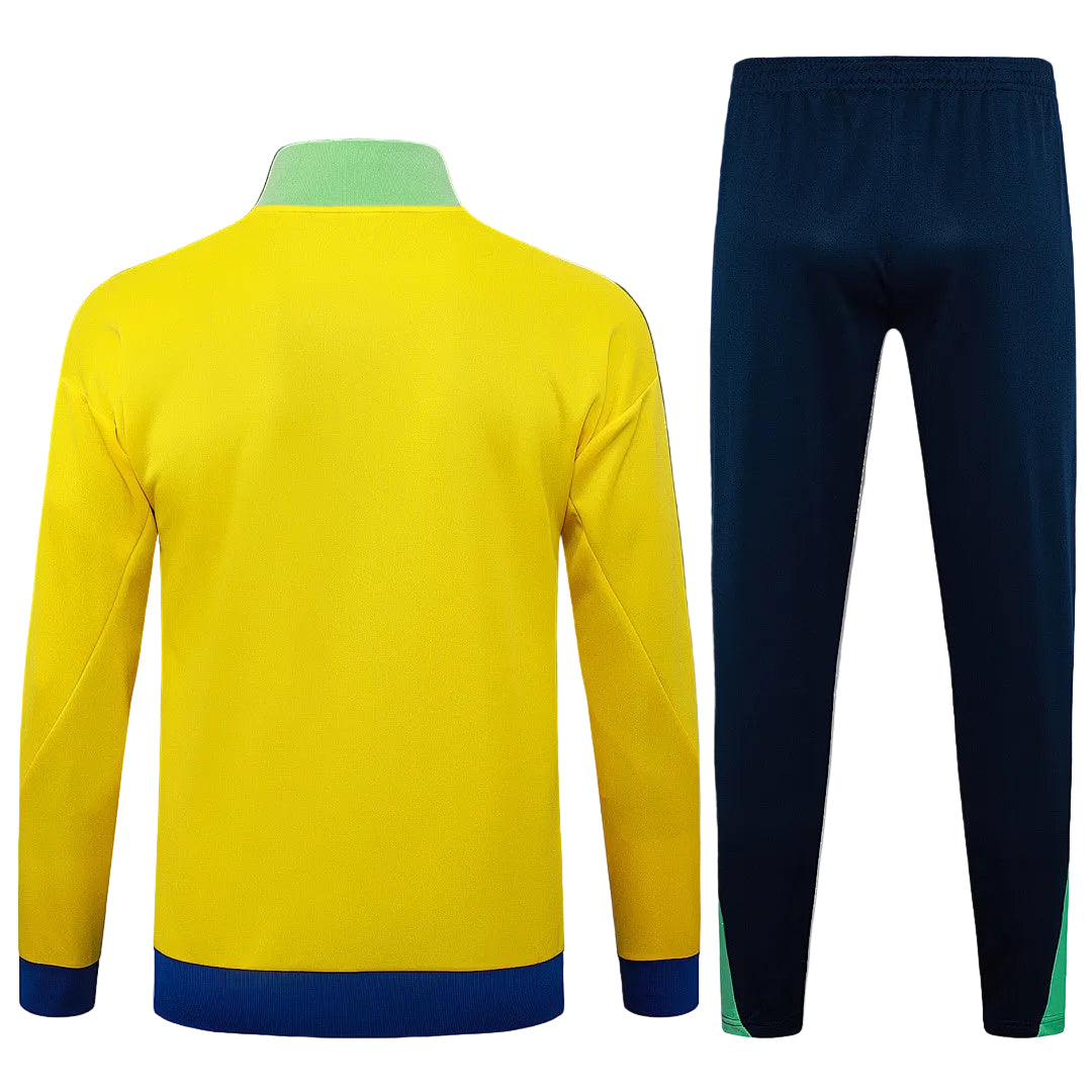 Brazil 2025/26 Yellow Full-Zip Tracksuit Set