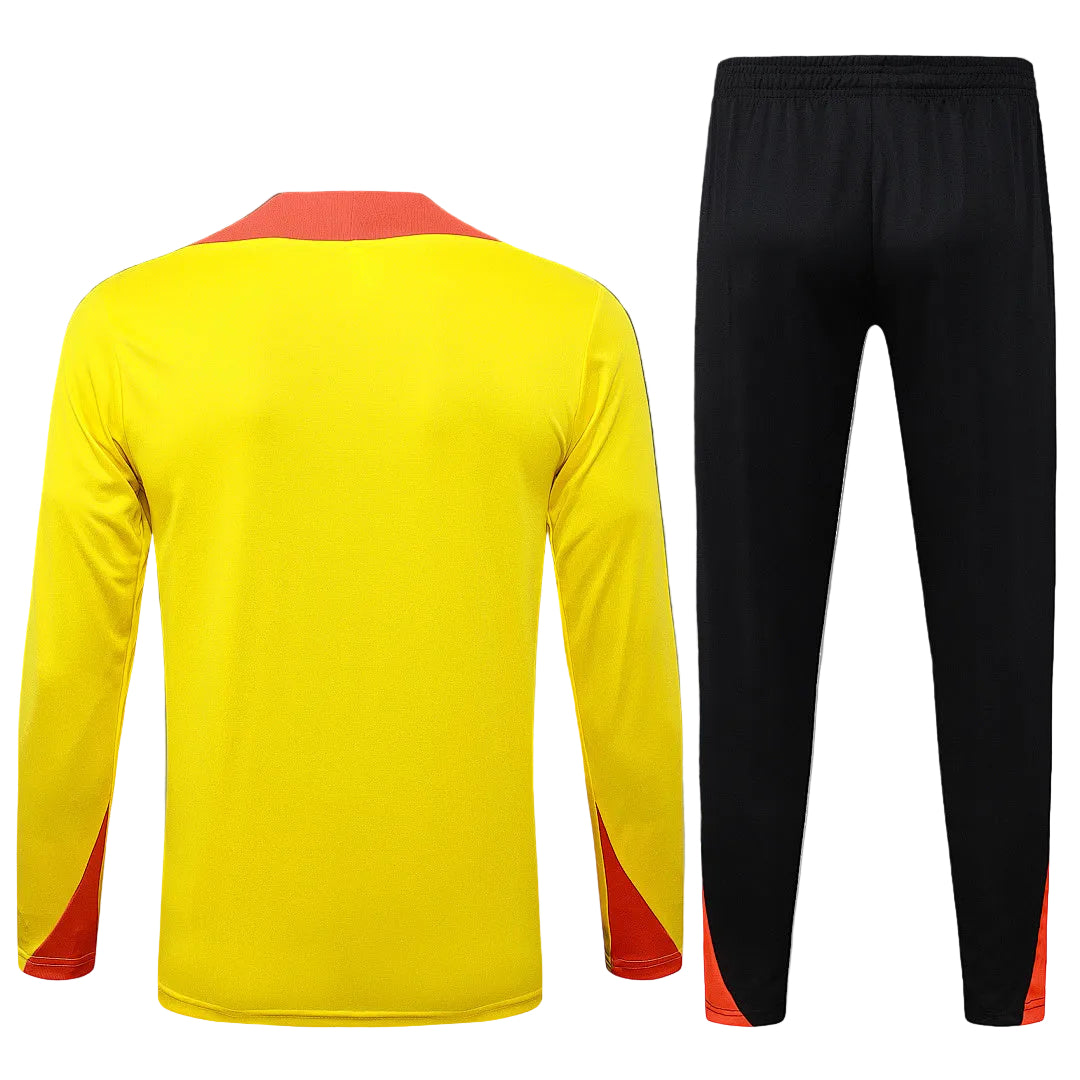 Brazil 2025/26 Yellow Half-Zip Tracksuit Set